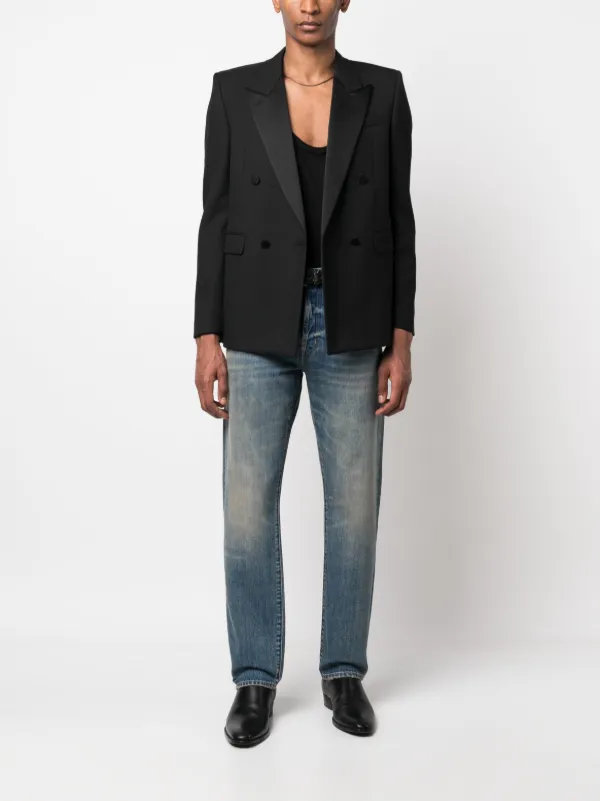 SAINT LAURENT ミッドライズ ストレート ジーンズ ブルー Saint Laurent ミッドライズ ストレートジーンズ | ブルー