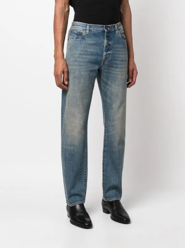 SAINT LAURENT ミッドライズ ストレート ジーンズ ブルー Saint Laurent ミッドライズ ストレートジーンズ | ブルー