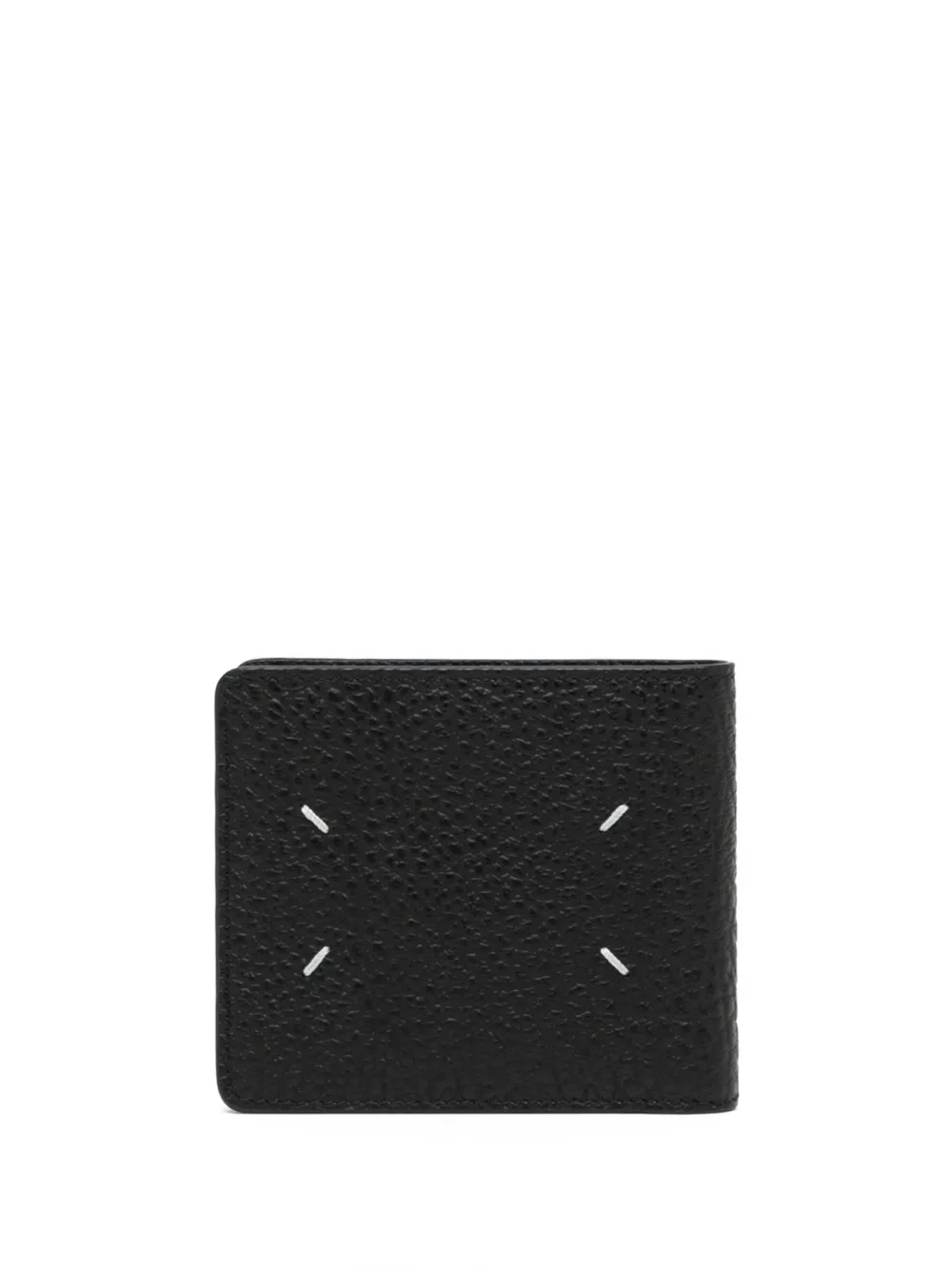 Maison Margiela four-stitch bi-fold leather wallet - Zwart