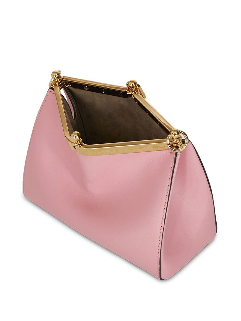 Shop Etro Vela Leather Shoulder Bag In Pink