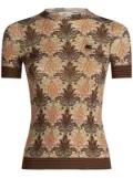 ETRO paisley-print ribbed-knit top - Brown