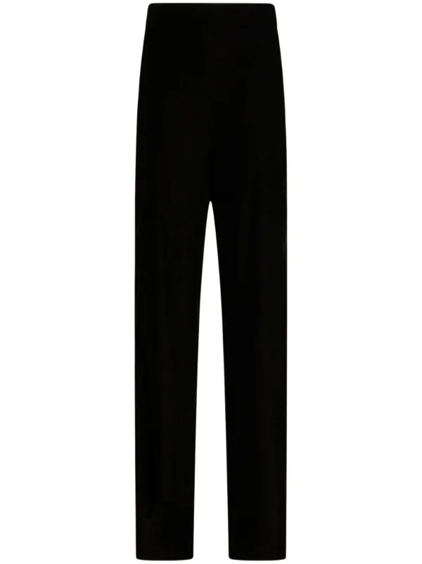 Etro Velvet Straight-leg Trousers in Black