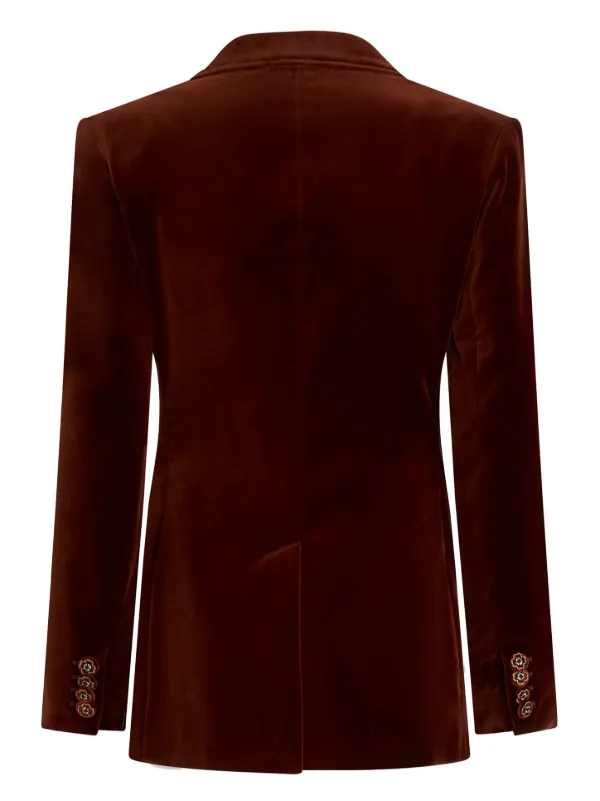 【送料&関税込】Etro Double-breasted Jacket Etro Double-breasted velvet blazer 42 - Jackets - Free