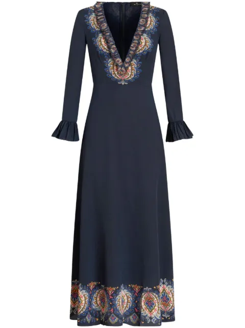 ETRO Seidenmaxikleid mit Paisley-Print