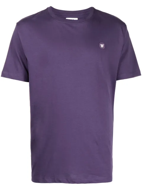 Wood Wood Ace logo-patch organic-cotton T-shirt