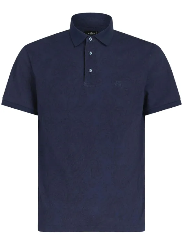 ETRO paisley print Cotton Polo Shirt Farfetch
