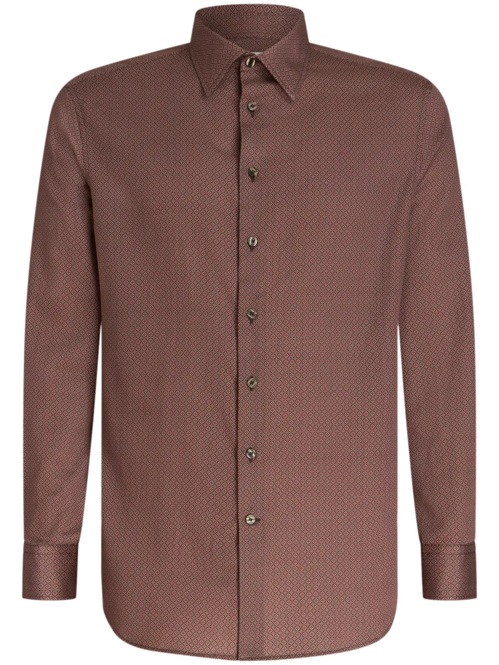 ETRO قميص قطن بطبعة هندسية | أحمر | Image 1