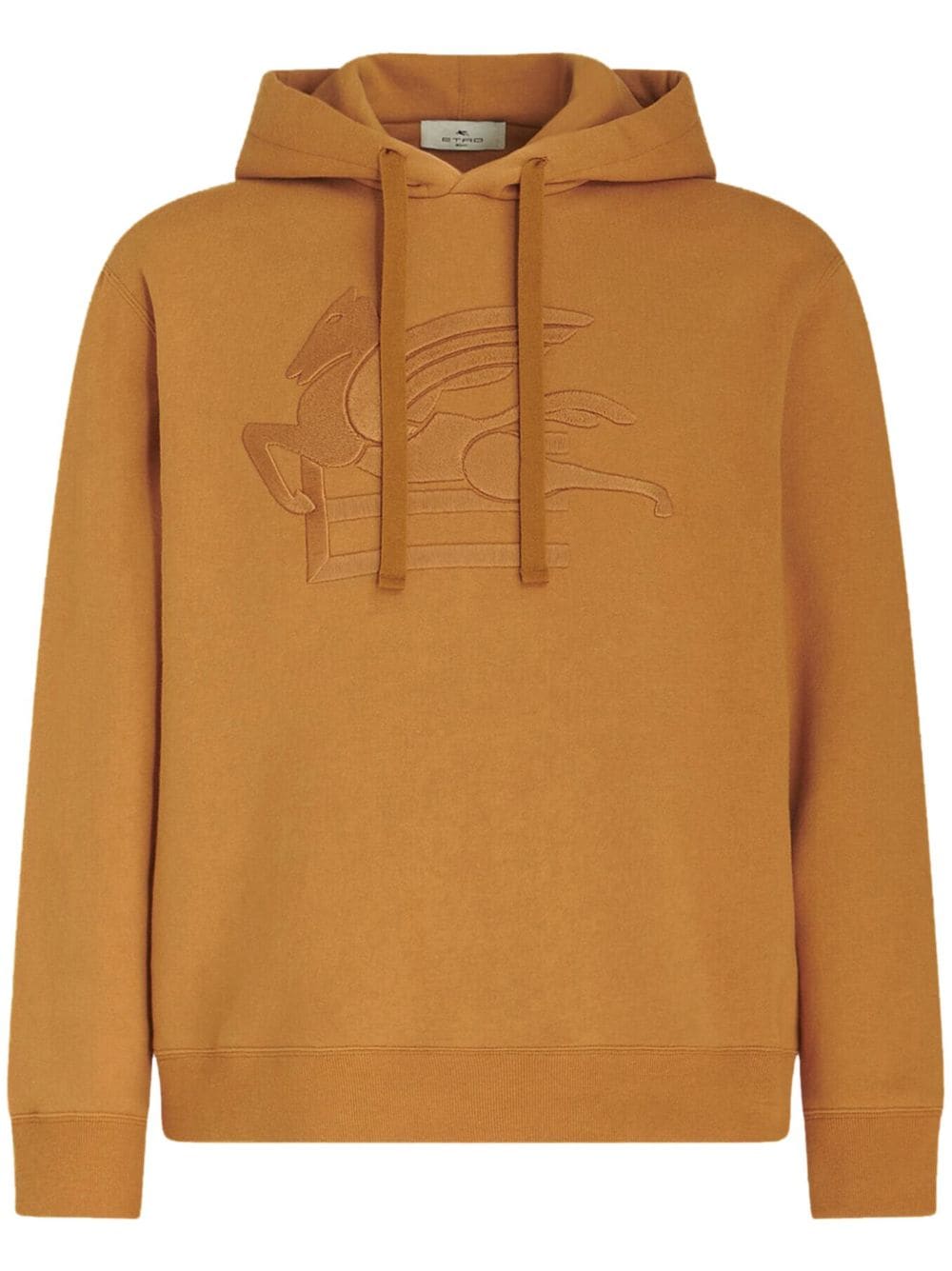 Pegaso-motif cotton hoodie