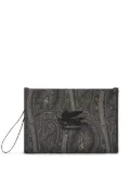 ETRO large paisley-print clutch - Black