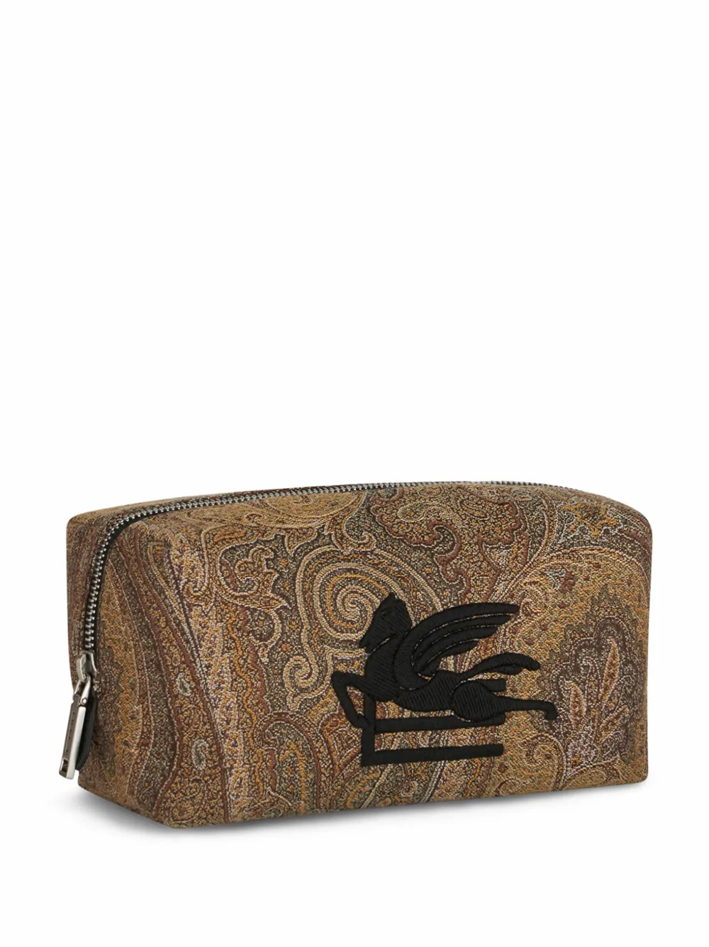 Shop Etro Medium Paisley-print Beauty Case In Neutrals