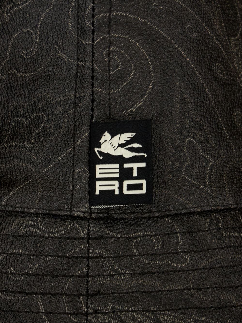 Shop Etro Paisley-print Bucket Hat In Schwarz