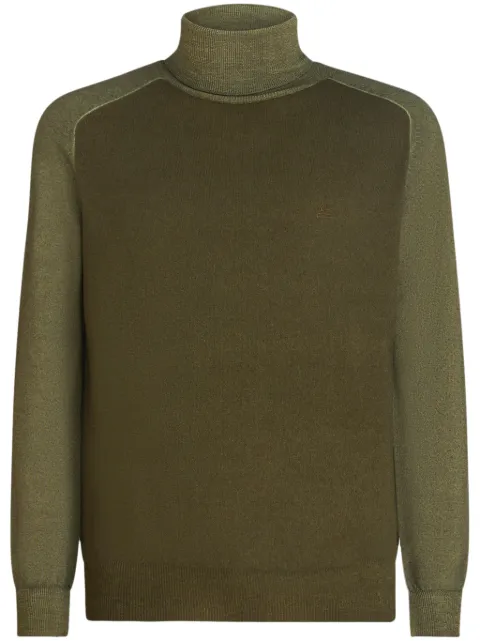 ETRO Pegaso-embroidered roll-neck jumper
