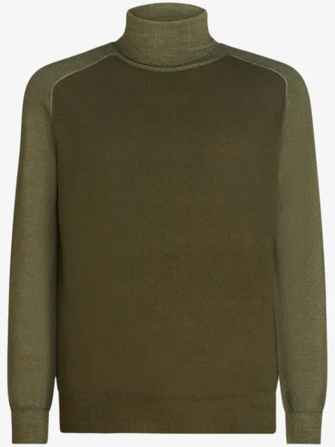 ETRO Pegaso-embroidered roll-neck jumper
