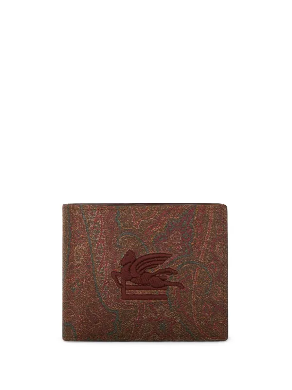 ETRO paisley-print Jacquard Wallet | Brown | FARFETCH TR