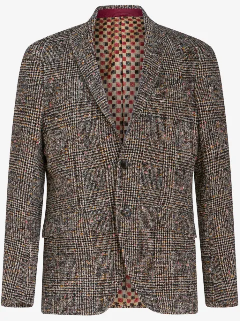 ETRO notched-lapels check-pattern blazer
