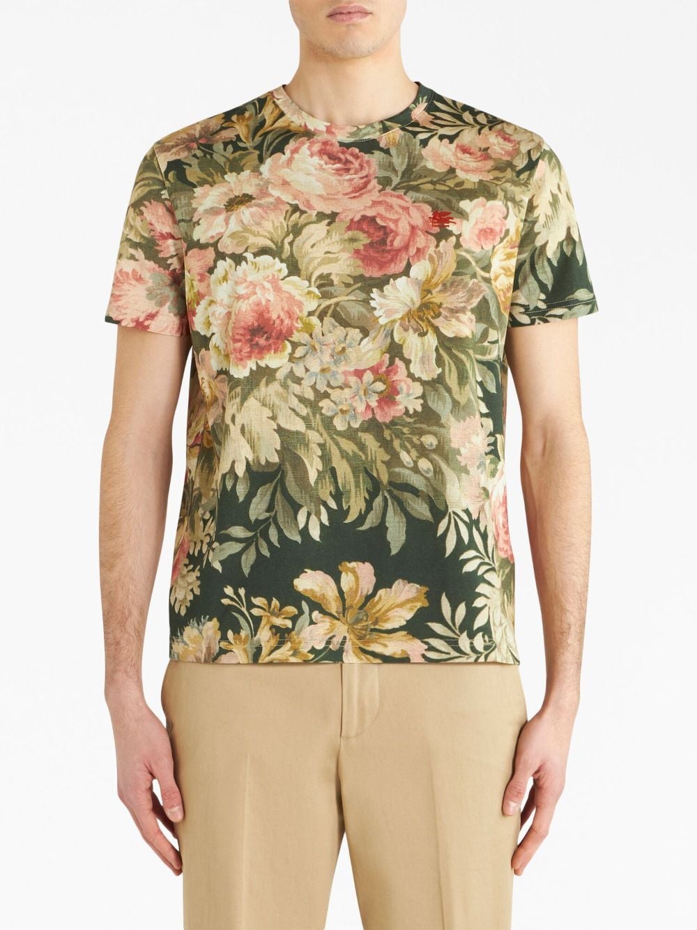 ETRO floral-print cotton T-shirt - Groen