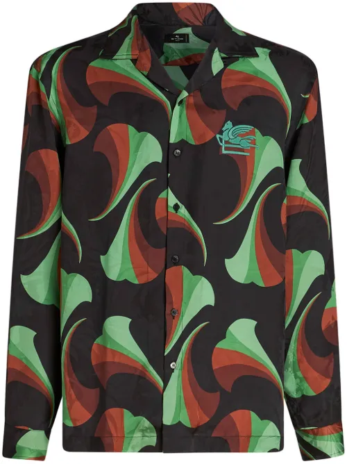 Chemise manches courtes en soie à fleurs - ETRO - Modalova