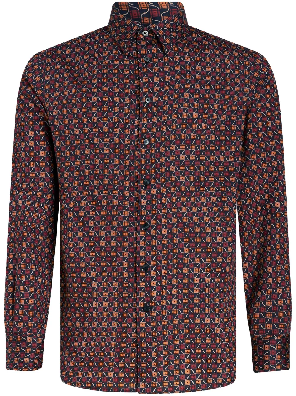 ETRO graphic-print cotton shirt | Red | Image 1