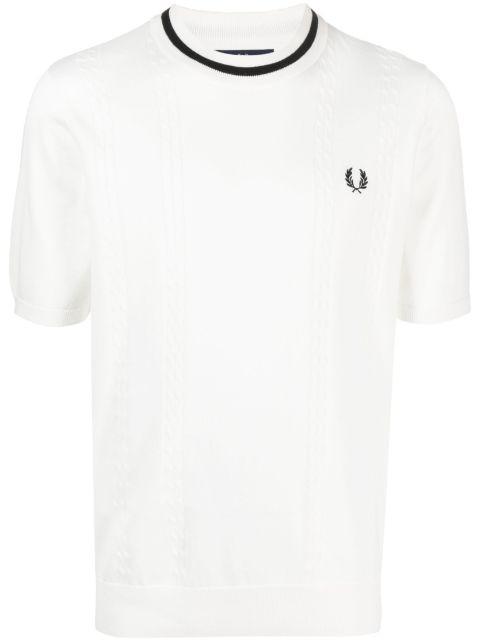 Fred Perry - logo-embroidered knit T-shirt