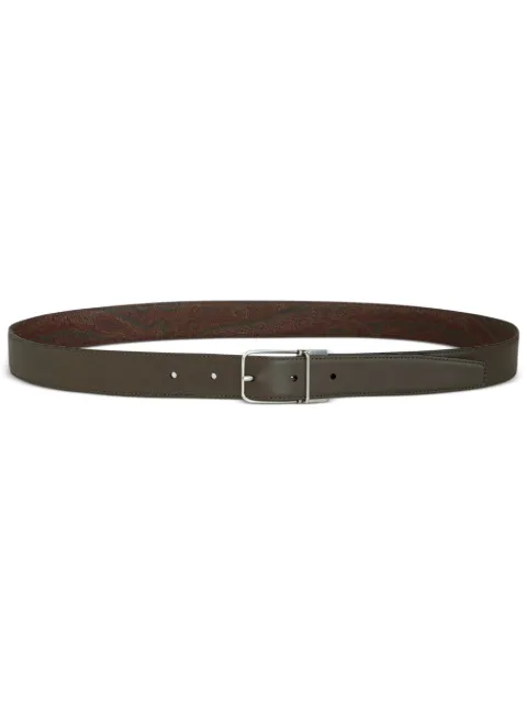 ETRO reversible paisley-print leather belt Men
