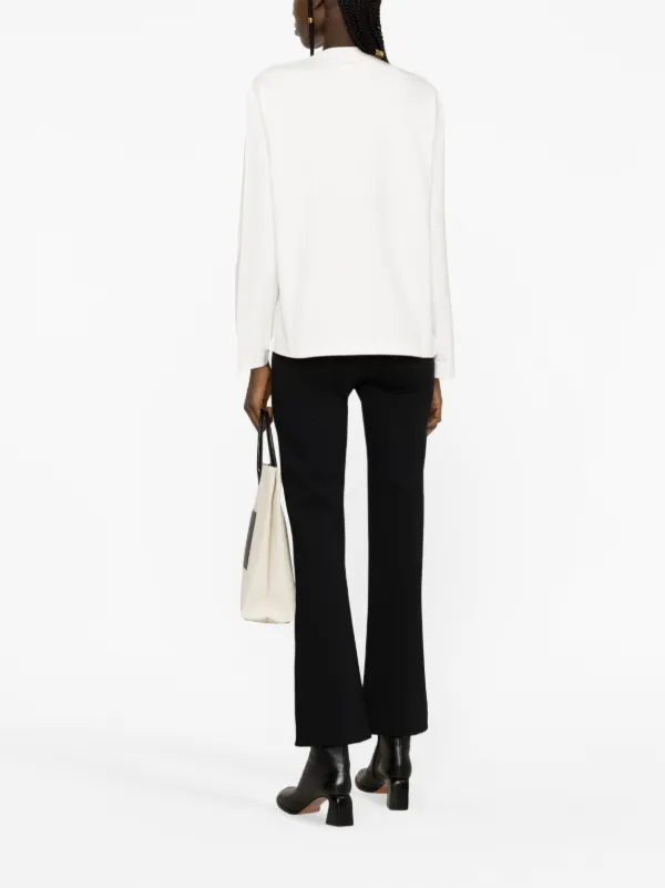 Jil Sander logo-print Cotton Sweatshirt | White | FARFETCH