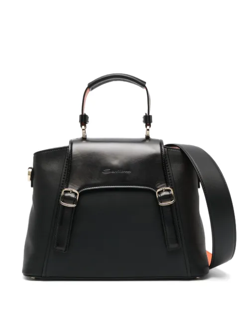 Santoni tote mediana con logo en relieve