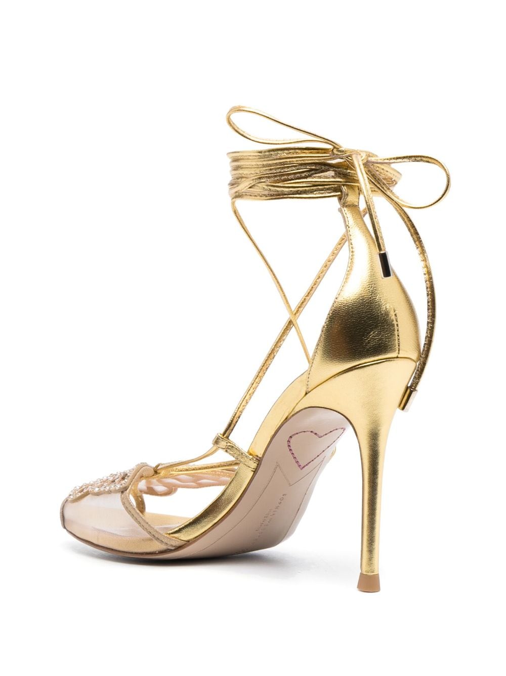 Shop Sophia Webster 105mm Butterfly-detailing Sandals In Yellow
