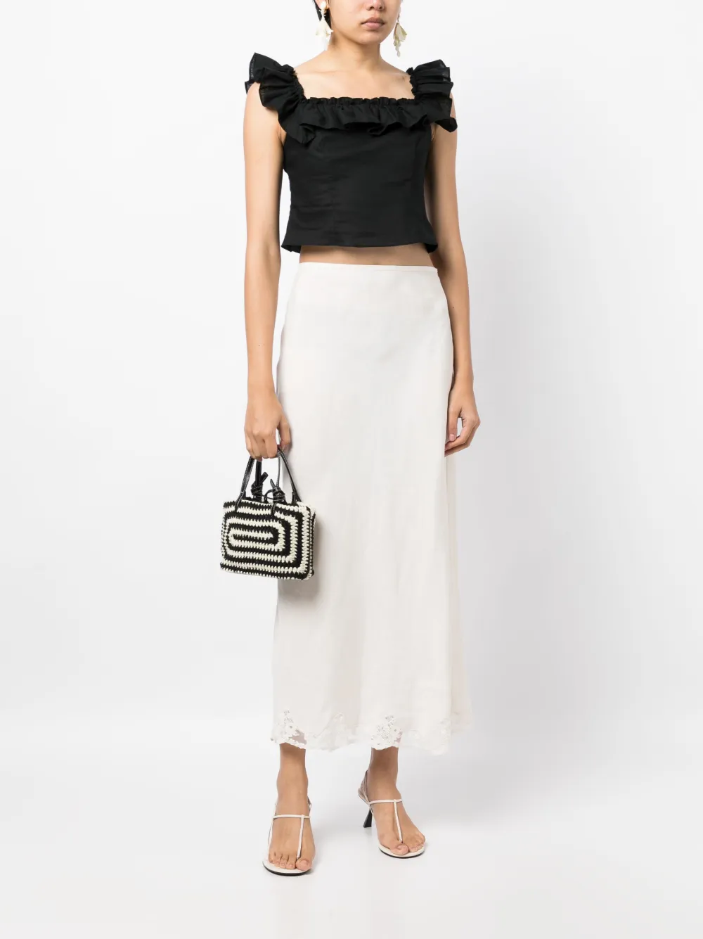 Rixo Crystal lace-detailing skirt | High-Waisted Skirts | Image 2
