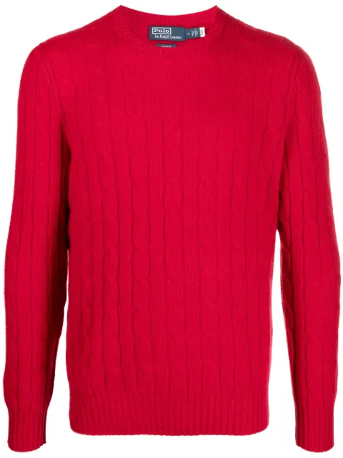 Polo Ralph Lauren Kaschmirpullover mit Zopfmuster