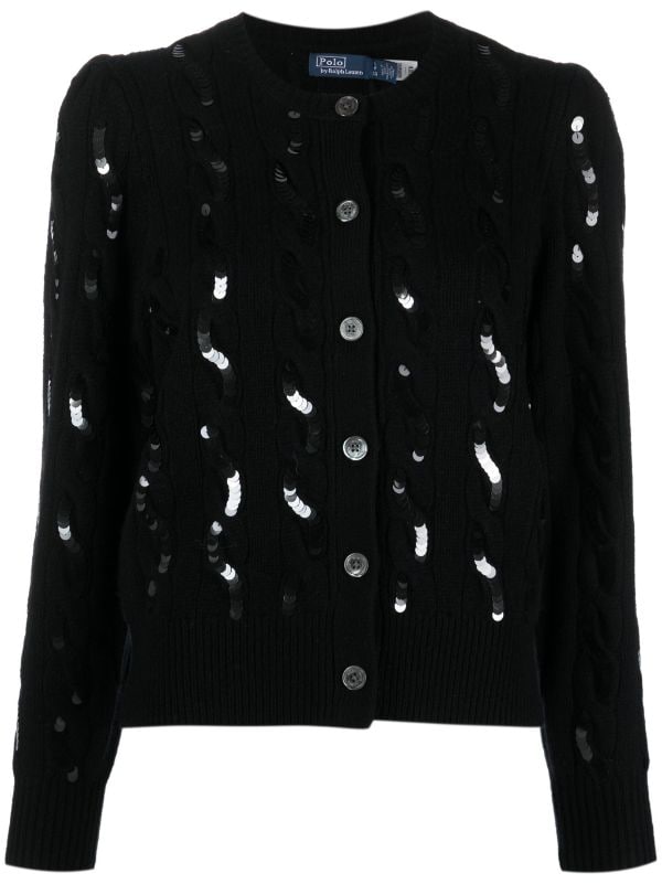 Black ralph lauren cardigan hotsell