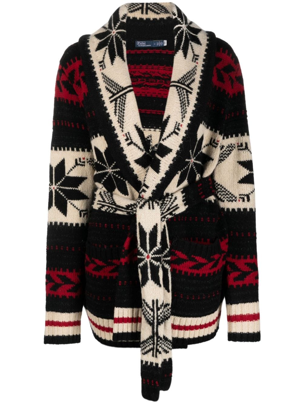 POLO RALPH LAUREN PATTERNED INTARSIA-KNIT CARDIGAN