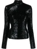 Polo Ralph Lauren high-neck sequined top - Black