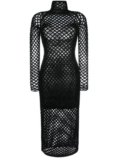 Alaïa Cage open-knit midi dress