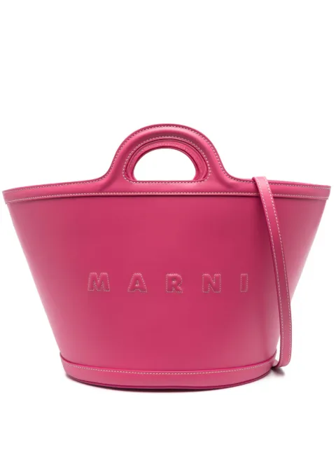 Marni Tropicalia tote i læder