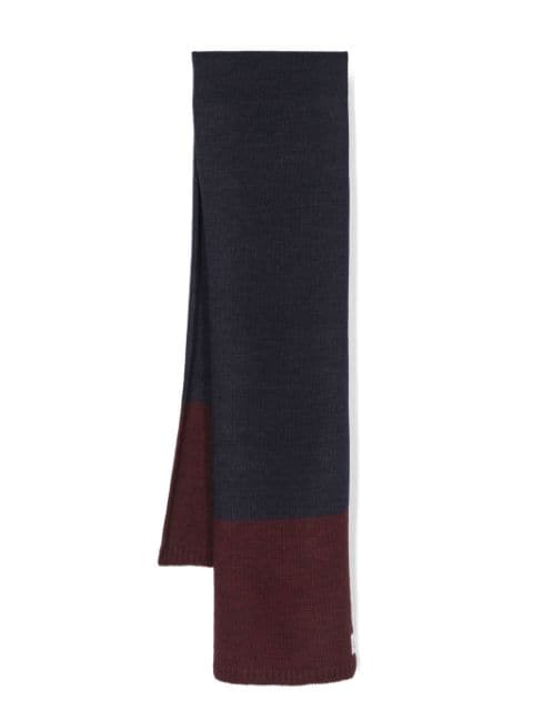 There Was One Kids colour-block ribbed-knit scarf