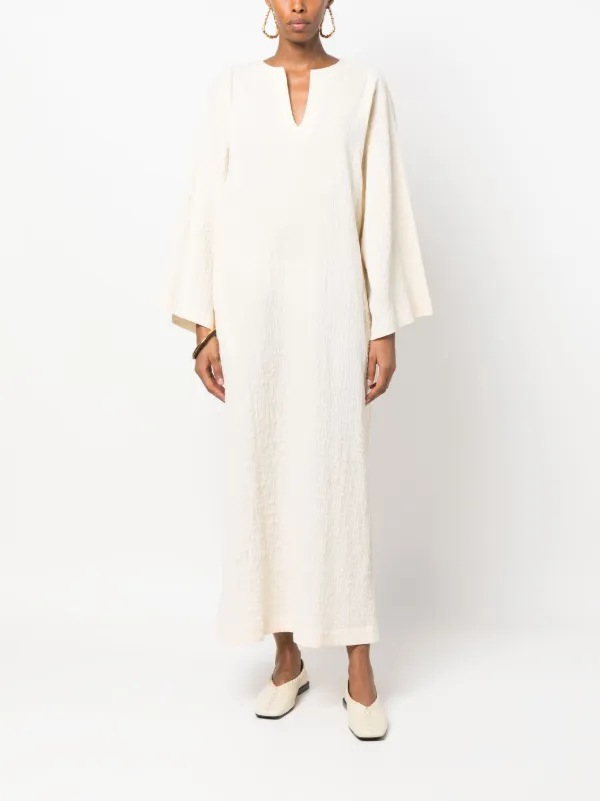 White kaftan maxi online dress