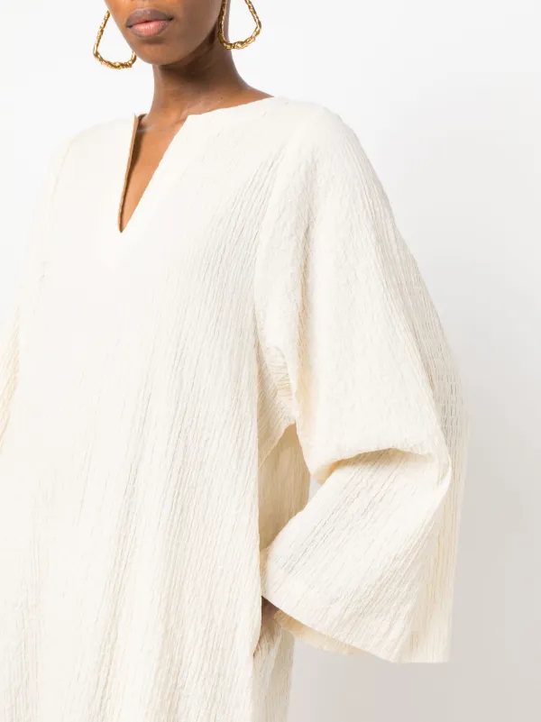 White linen clearance kaftan dress