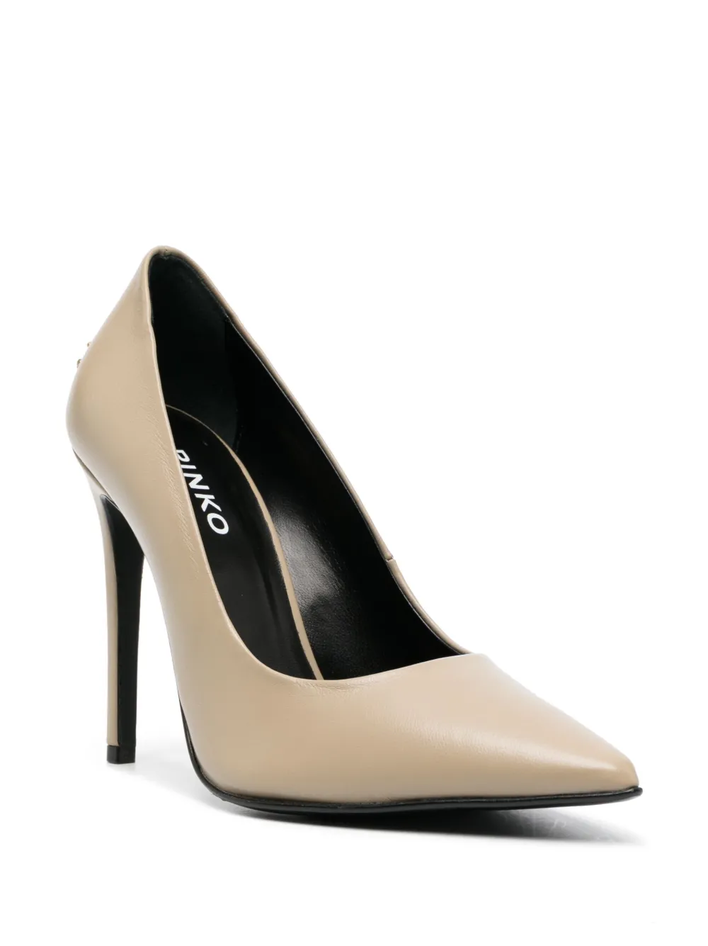 PINKO Leonie 105mm leather pumps - Bruin