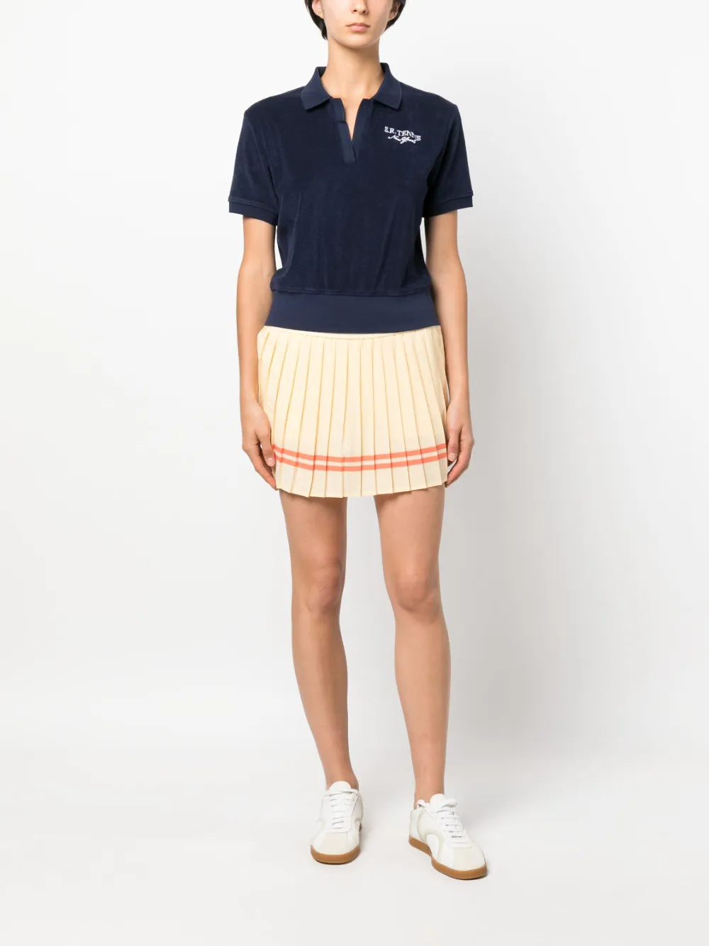 Sporty & Rich Poloshirt met geborduurd logo - Blauw