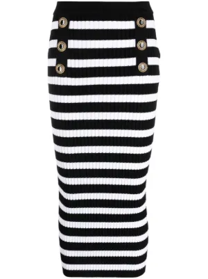 Striped rib hot sale knit skirt