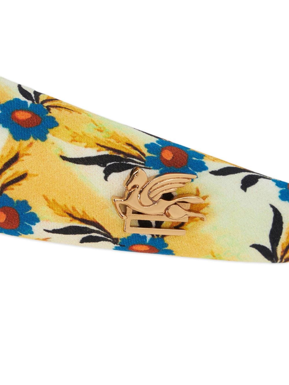 ETRO Floralia silk headband - Geel