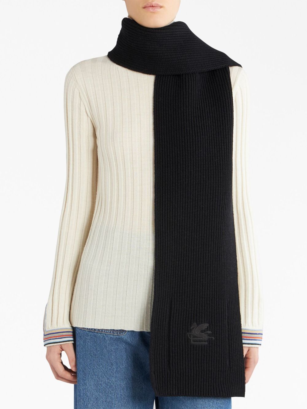 ETRO fine-knit wool scarf Women