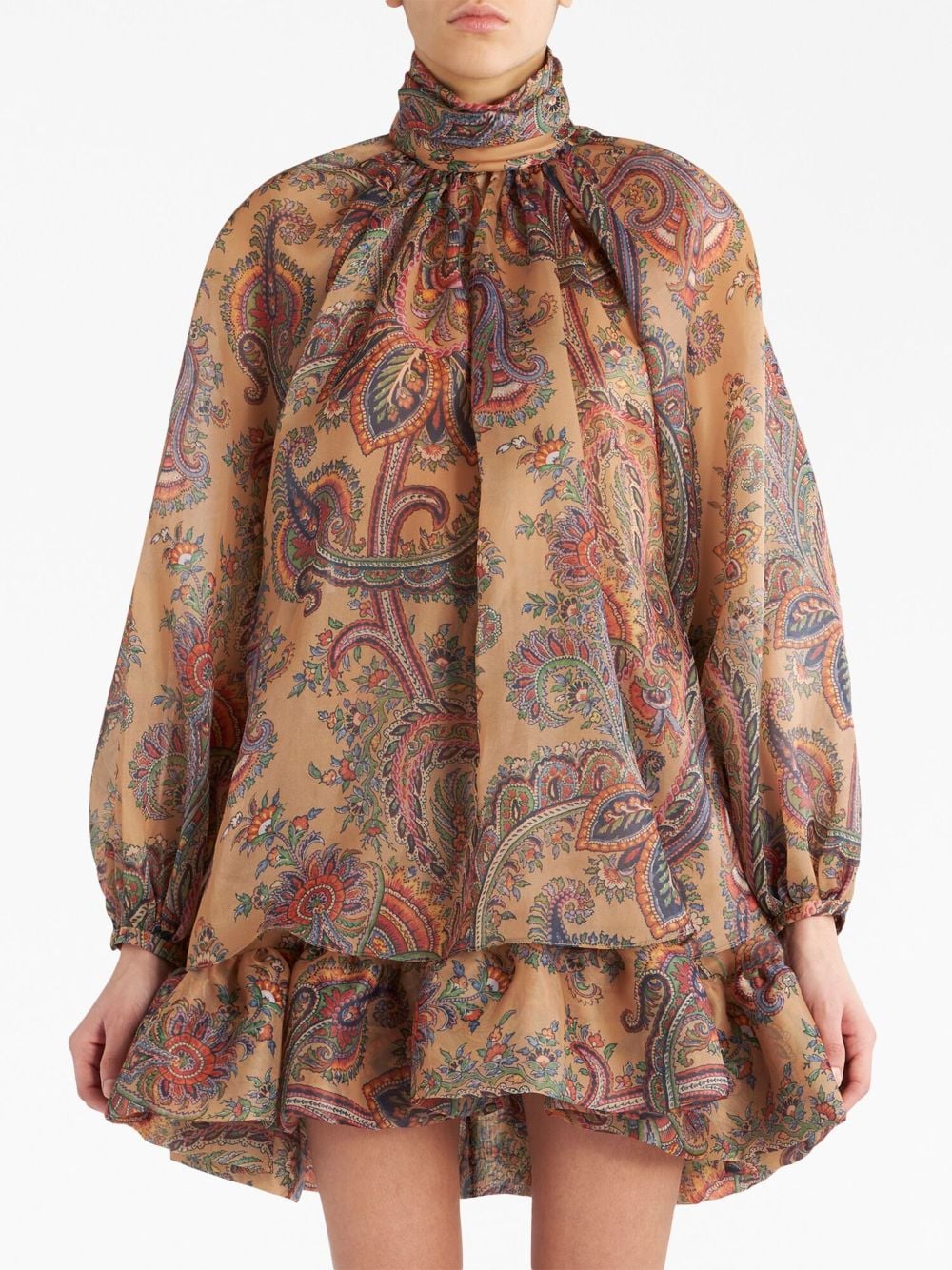 ETRO paisley-print high-neck blouse - Bruin