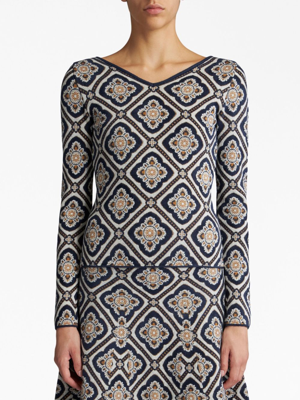 ETRO floral-jacquard jumper Women