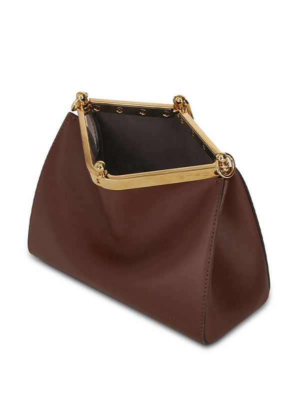 Etro Women's Mini Leather Vela Bag - Brown - Shoulder Bags