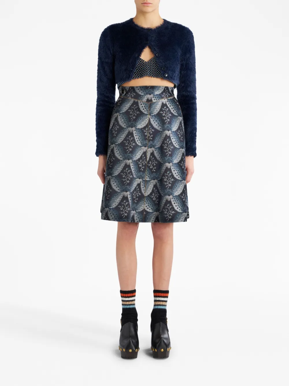 ETRO Denim rok - Blauw