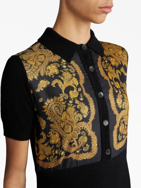 ETRO ペイズリー ニットドレス | ブルー | FARFETCH JP