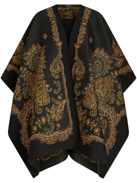 ETRO Ornamental paisley-print cape