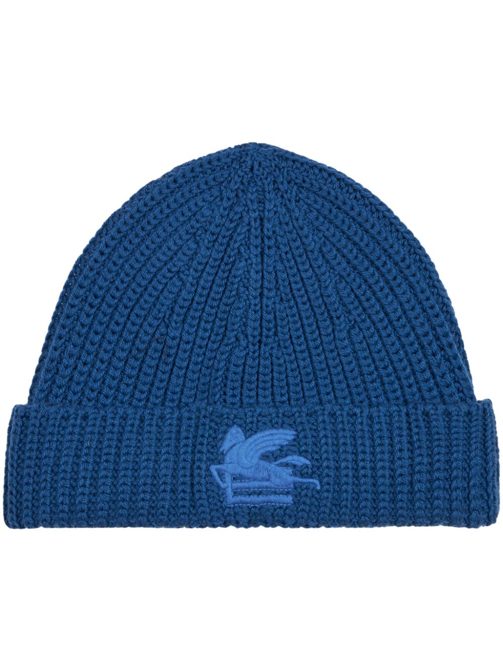 Pegaso motif-embroidered wool beanie