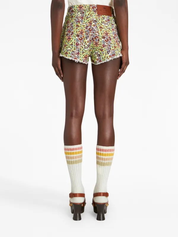 【ETRO】ペイズリー デニム ショーツ ETRO ペイズリー デニムショーツ | グリーン | FARFETCH JP